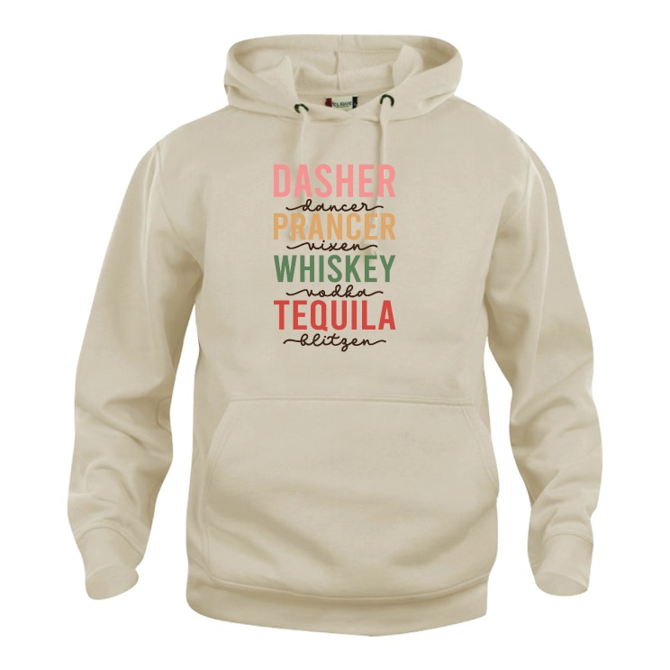 Julegenser, hoodie, tequila