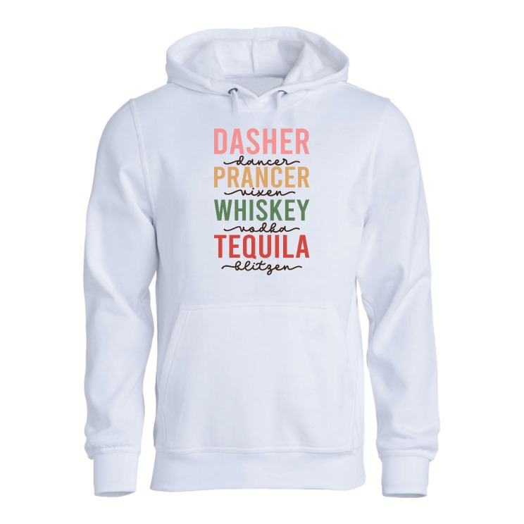 Julegenser, hoodie, tequila